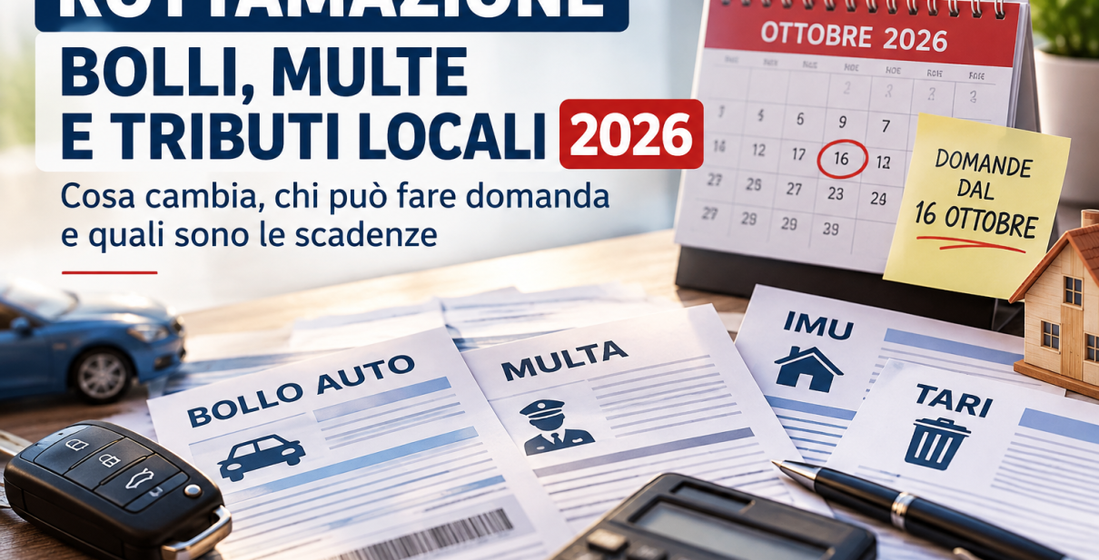 Rottamazione 2026_ bollo, multe e tributi locali